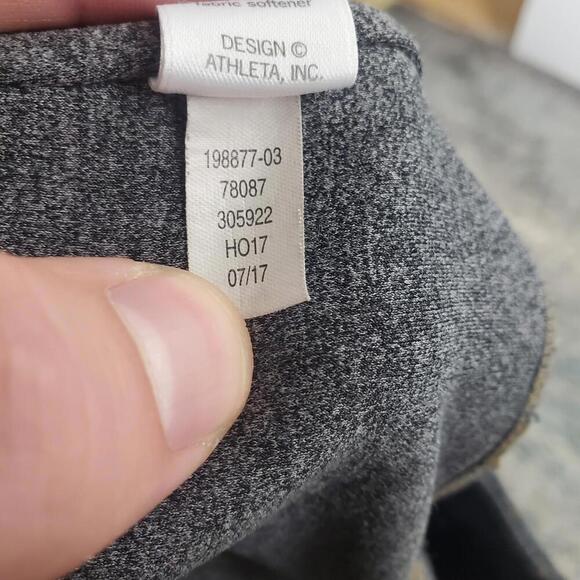 Athleta Leggings Womens Small Stash Pocket Salutation Gray Side Pockets - Picture 3 of 9